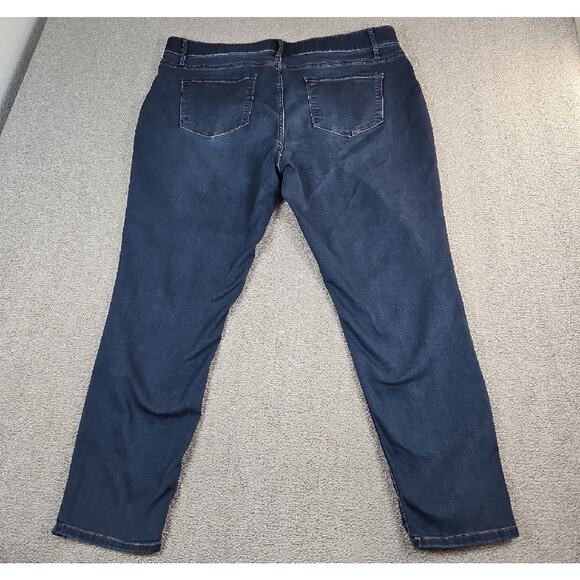 A.N.A Jegging Women 22W Blue Mid-Rise Stretch Denim Pants Plus Size Pull-On - Picture 3 of 10